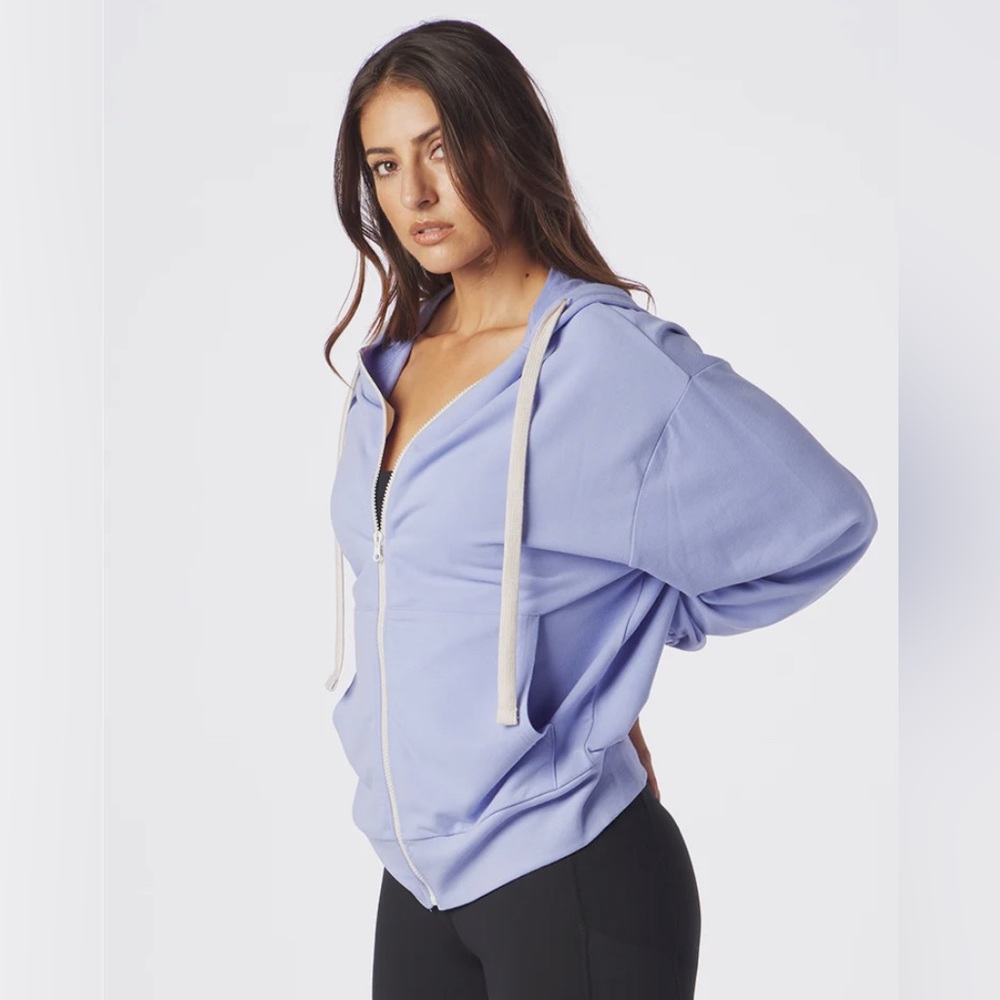 Lilac oversized zip up hoodie